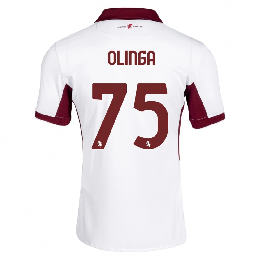 Danxen Niño Camiseta Kenny Liema Olinga #75 Burdeos Blanco Rojo 2ª Equipación 2026/27 La Camisa México