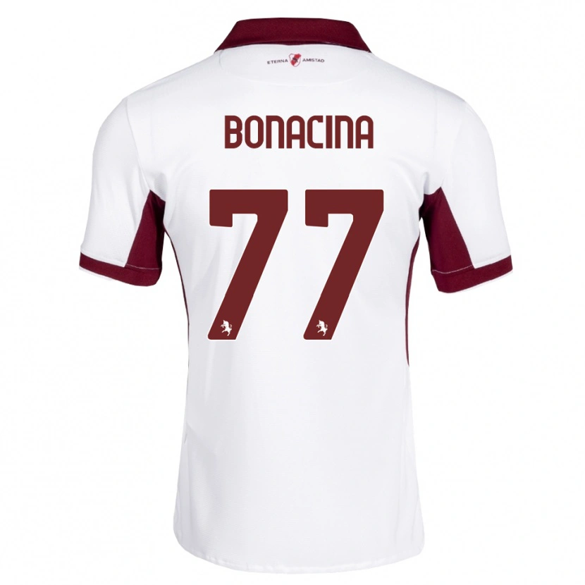 Danxen Niño Camiseta David Bonacina #77 Burdeos Blanco Rojo 2ª Equipación 2026/27 La Camisa México