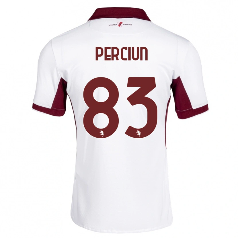 Danxen Niño Camiseta Sergiu Perciun #83 Burdeos Blanco Rojo 2ª Equipación 2026/27 La Camisa México