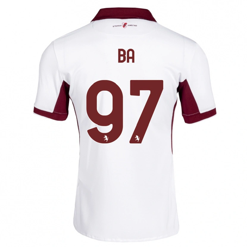 Danxen Niño Camiseta El-Hadji Ba #97 Burdeos Blanco Rojo 2ª Equipación 2026/27 La Camisa México