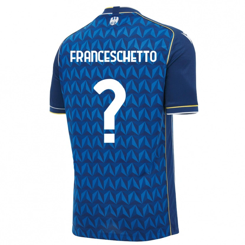 Danxen Niño Camiseta Mattia Franceschetto #0 Azul Real Blanco Azul 2ª Equipación 2026/27 La Camisa México
