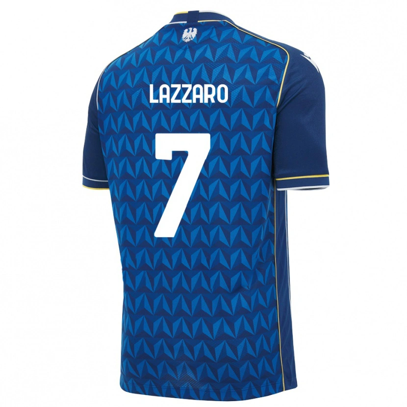 Danxen Niño Camiseta Davide Lazzaro #7 Azul Real Blanco Azul 2ª Equipación 2026/27 La Camisa México