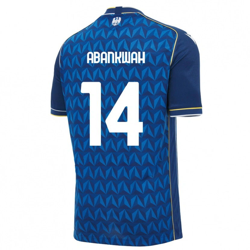 Danxen Niño Camiseta James Abankwah #14 Azul Real Blanco Azul 2ª Equipación 2026/27 La Camisa México