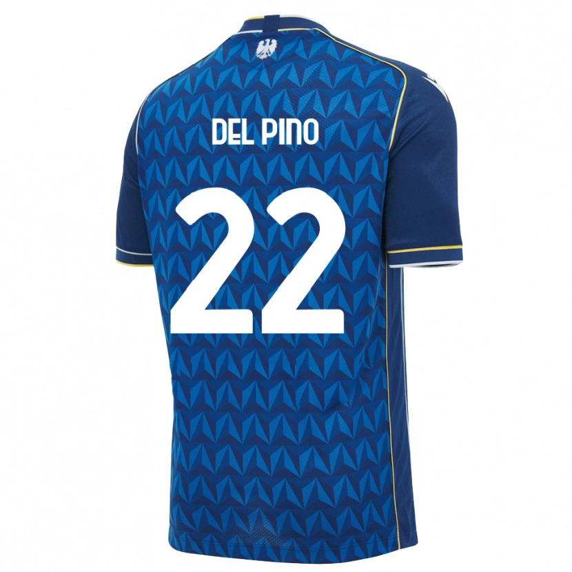 Danxen Niño Camiseta Lorenzo Del Pino #22 Azul Real Blanco Azul 2ª Equipación 2026/27 La Camisa México