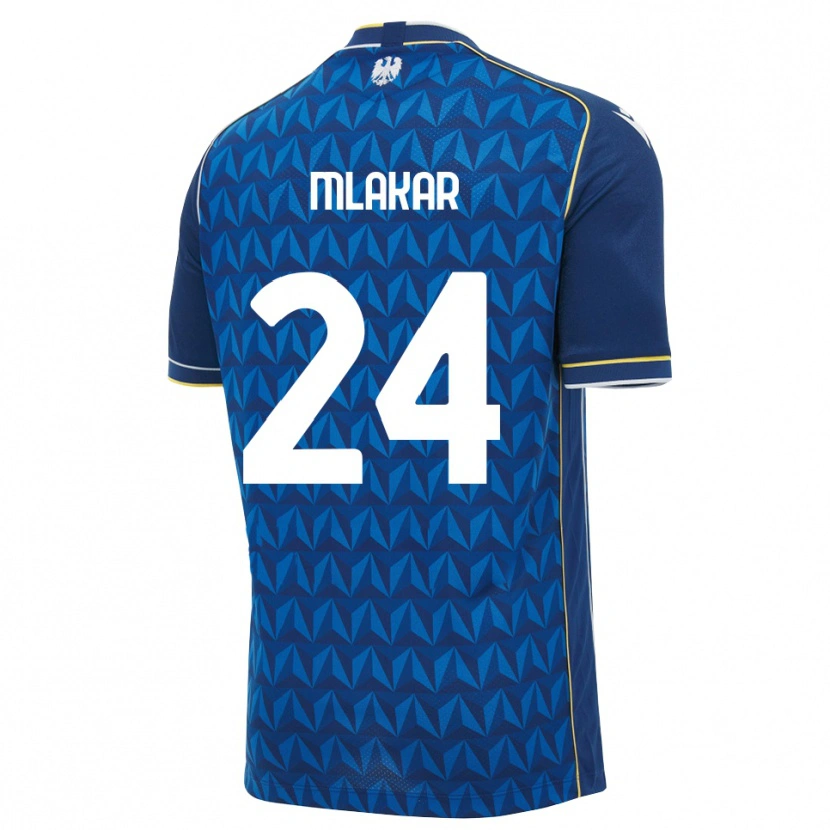 Danxen Niño Camiseta Lorenzo Mlakar #24 Azul Real Blanco Azul 2ª Equipación 2026/27 La Camisa México