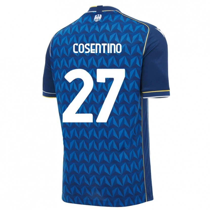 Danxen Niño Camiseta Sergio Cosentino #27 Azul Real Blanco Azul 2ª Equipación 2026/27 La Camisa México