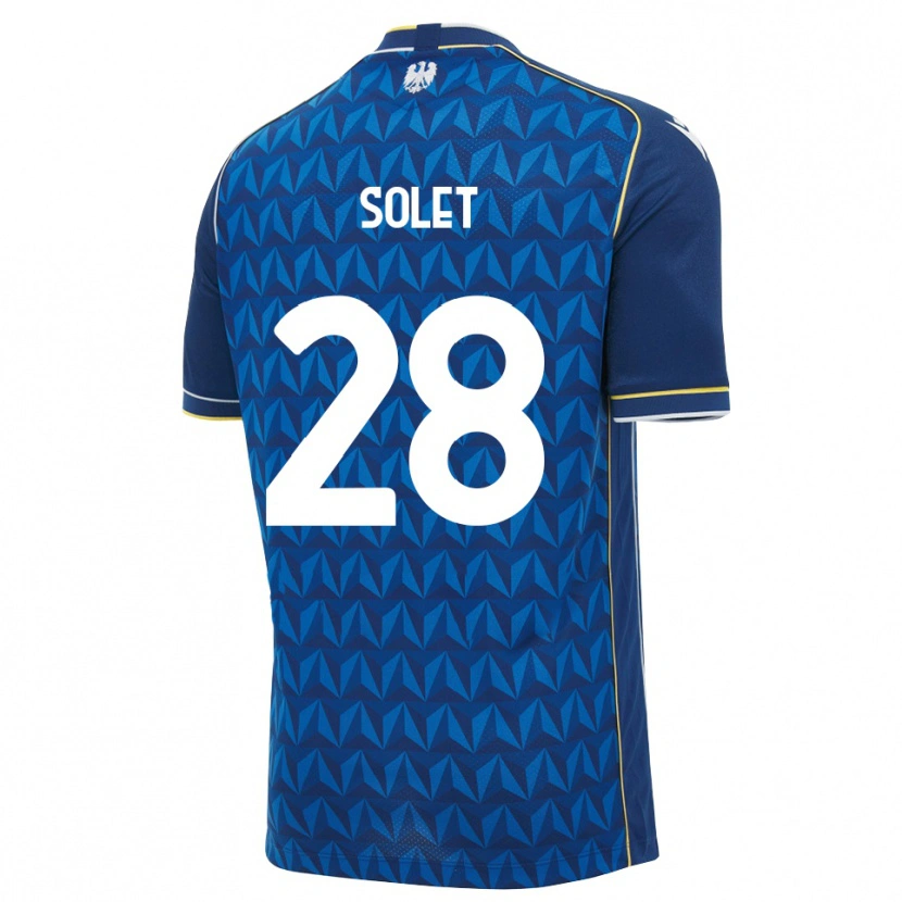 Danxen Niño Camiseta Oumar Solet #28 Azul Real Blanco Azul 2ª Equipación 2026/27 La Camisa México