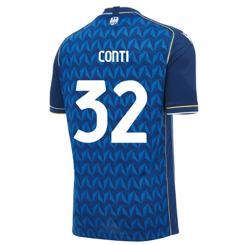 Danxen Niño Camiseta Manuel Conti #32 Azul Real Blanco Azul 2ª Equipación 2026/27 La Camisa México