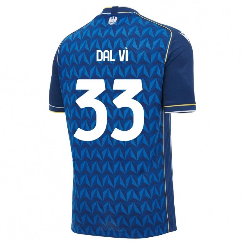 Danxen Niño Camiseta Matteo Dal Vì #33 Azul Real Blanco Azul 2ª Equipación 2026/27 La Camisa México