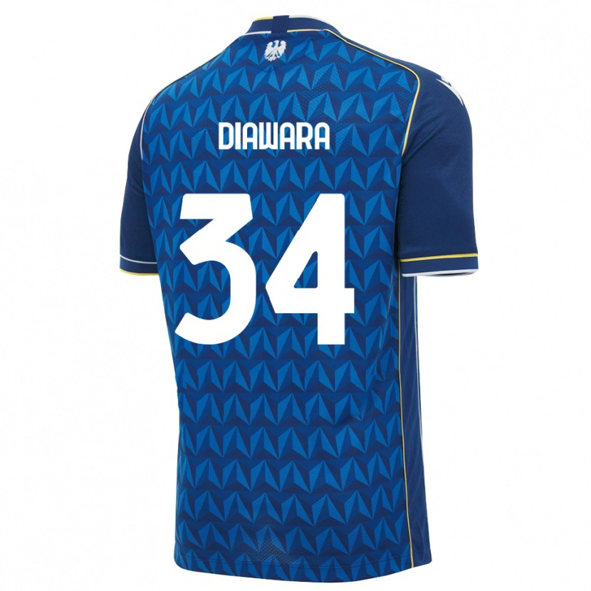 Danxen Niño Camiseta Sekou Diawara #34 Azul Real Blanco Azul 2ª Equipación 2026/27 La Camisa México