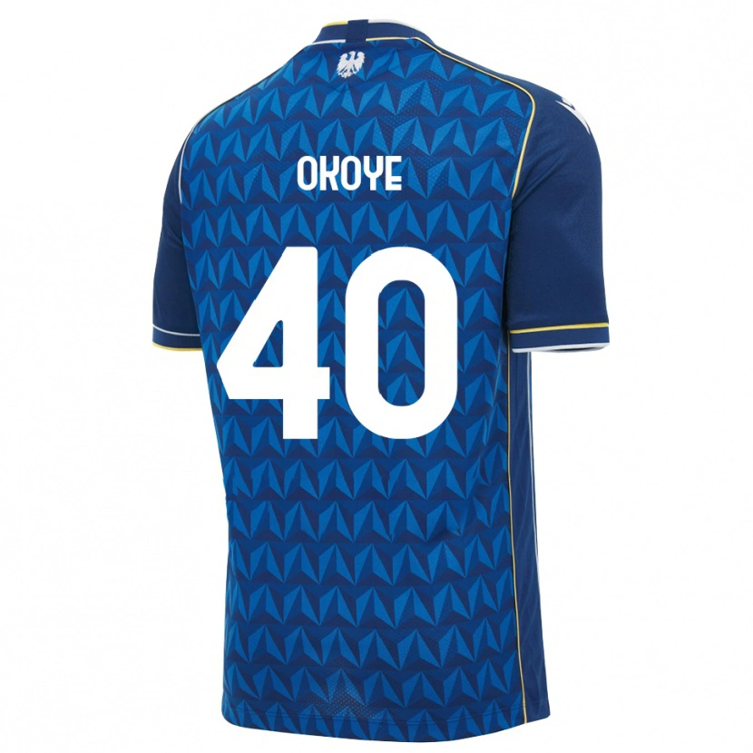 Danxen Niño Camiseta Maduka Okoye #40 Azul Real Blanco Azul 2ª Equipación 2026/27 La Camisa México