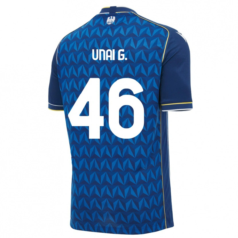 Danxen Niño Camiseta Unai Gómez #46 Azul Real Blanco Azul 2ª Equipación 2026/27 La Camisa México