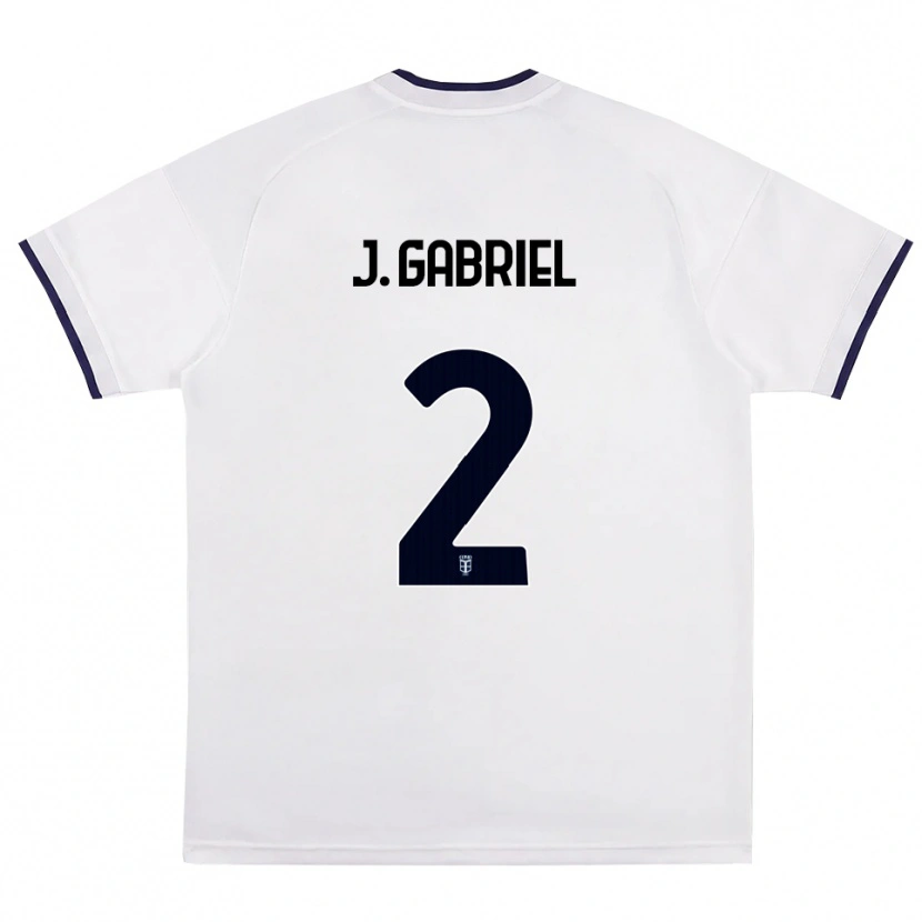 Danxen Niño Camiseta João Gabriel #2 Blanco Rojo Azul Real 2ª Equipación 2026/27 La Camisa México