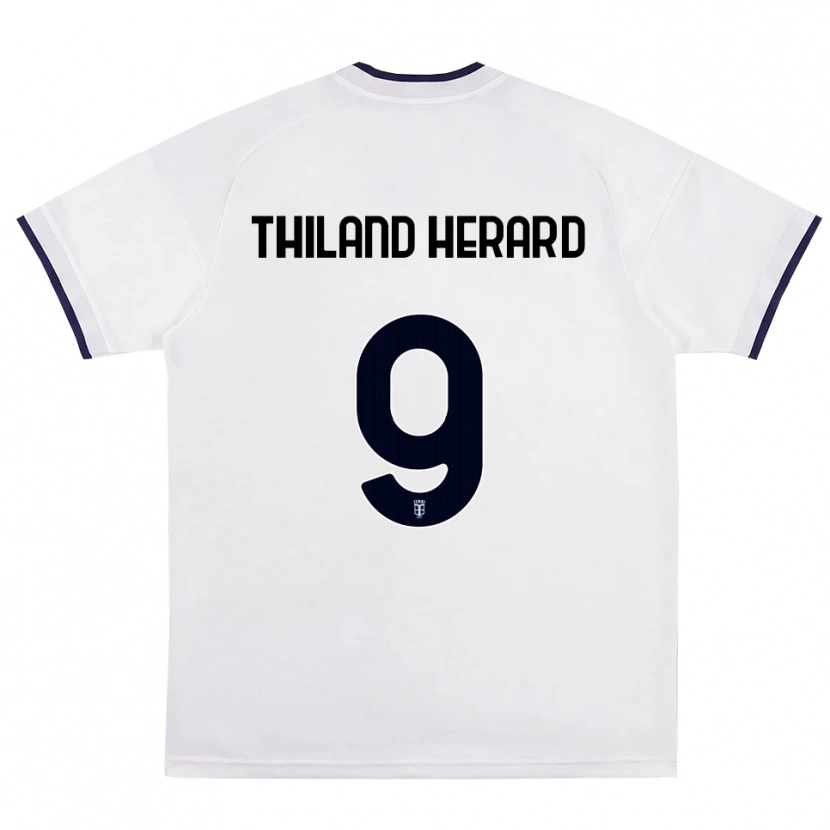 Danxen Niño Camiseta Robin Thiland-Herard #9 Blanco Rojo Azul Real 2ª Equipación 2026/27 La Camisa México