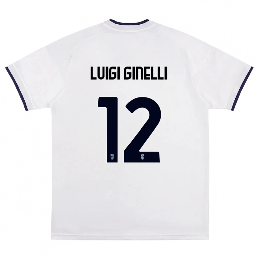 Danxen Niño Camiseta Lorenzo Luigi Ginelli #12 Blanco Rojo Azul Real 2ª Equipación 2026/27 La Camisa México