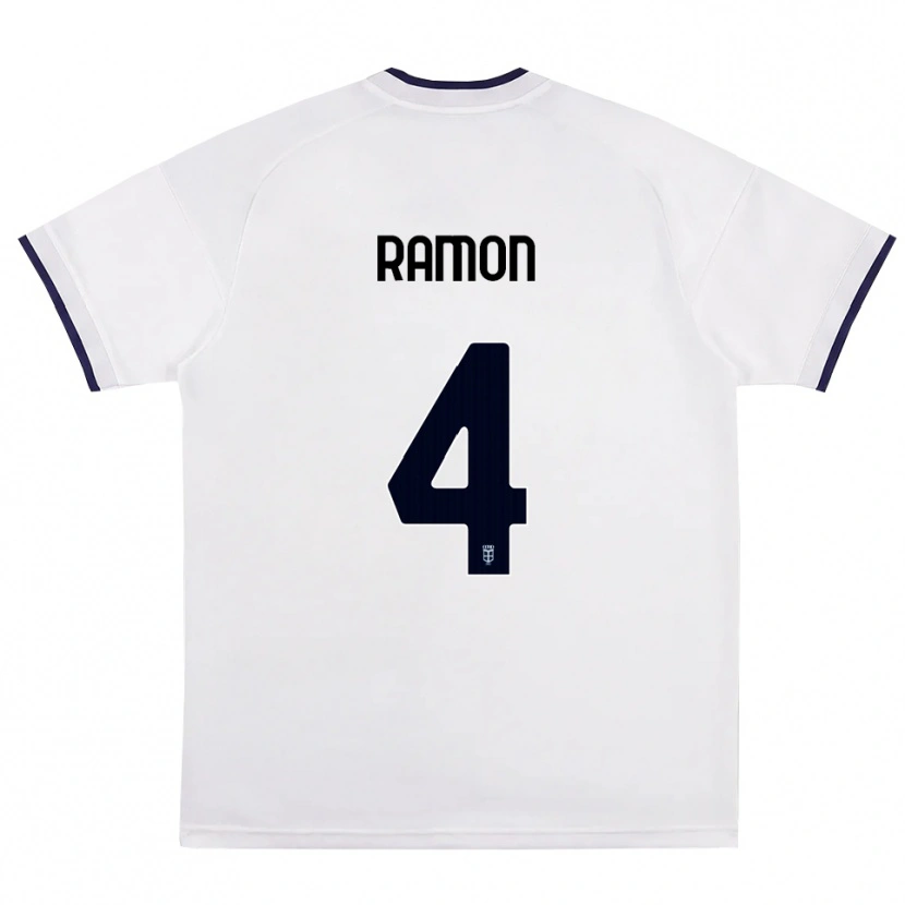 Danxen Niño Camiseta Jacobo Ramón #4 Blanco Rojo Azul Real 2ª Equipación 2026/27 La Camisa México