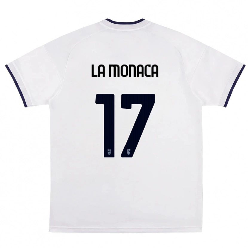 Danxen Niño Camiseta Michael La Monaca #17 Blanco Rojo Azul Real 2ª Equipación 2026/27 La Camisa México