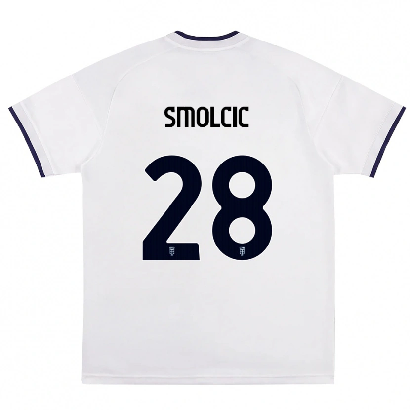 Danxen Niño Camiseta Ivan Smolcic #28 Blanco Rojo Azul Real 2ª Equipación 2026/27 La Camisa México