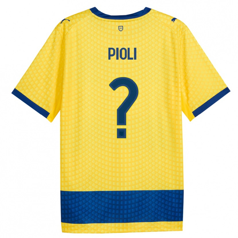 Danxen Niño Camiseta Federico Pioli #0 Amarillo Azul Negro 2ª Equipación 2026/27 La Camisa México