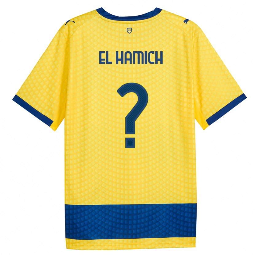 Danxen Niño Camiseta Anas El Hamich #0 Amarillo Azul Negro 2ª Equipación 2026/27 La Camisa México