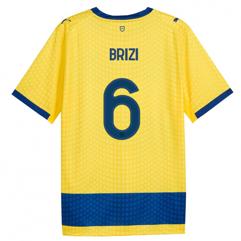 Danxen Niño Camiseta Andrea Brizi #6 Amarillo Azul Negro 2ª Equipación 2026/27 La Camisa México