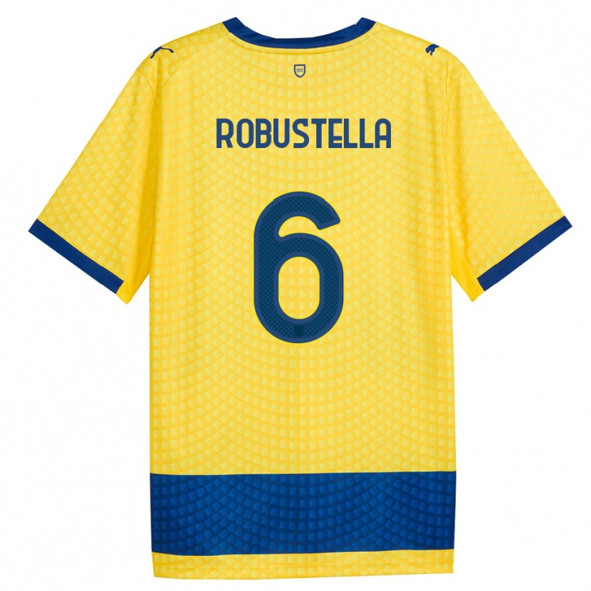 Danxen Niño Camiseta Daniele Robustella #6 Amarillo Azul Negro 2ª Equipación 2026/27 La Camisa México