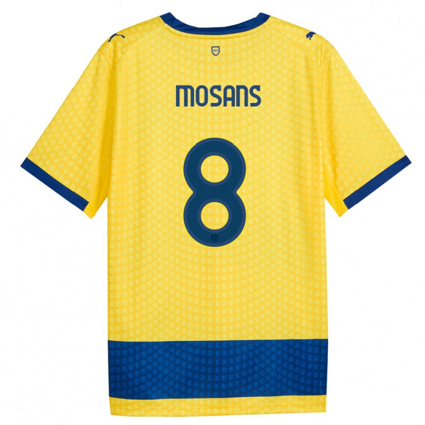 Danxen Niño Camiseta Kristaps Mosans #8 Amarillo Azul Negro 2ª Equipación 2026/27 La Camisa México