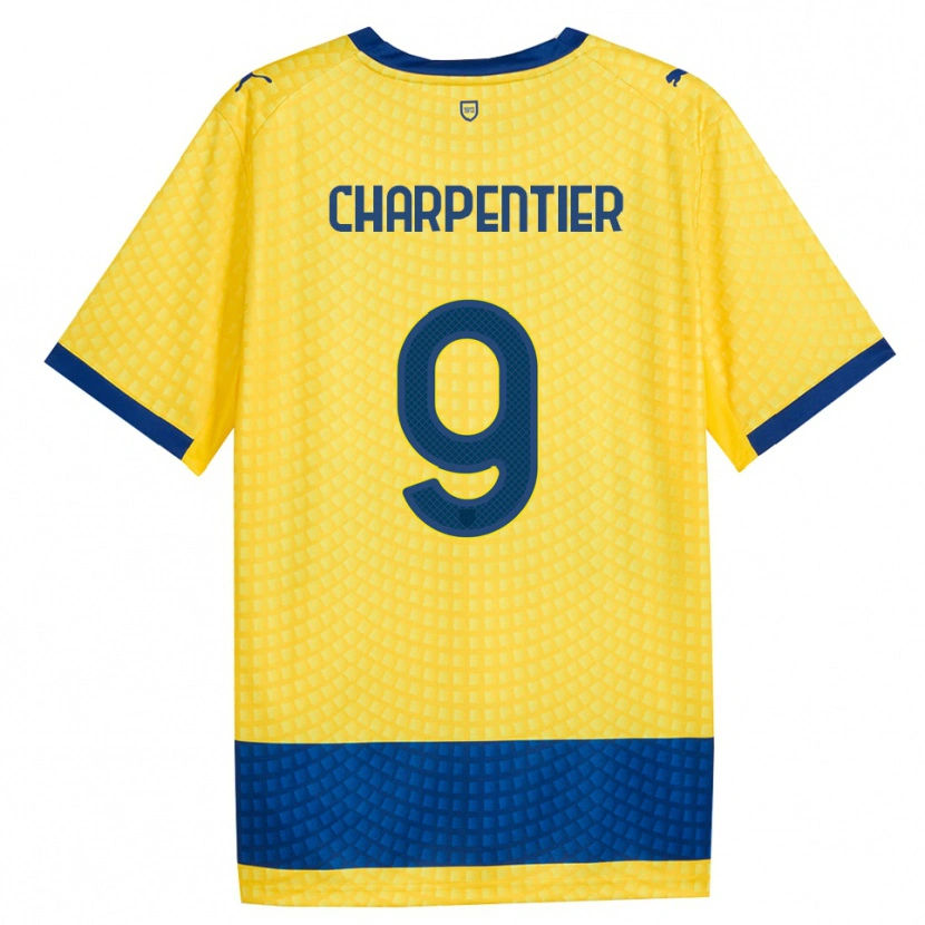 Danxen Niño Camiseta Gabriel Charpentier #9 Amarillo Azul Negro 2ª Equipación 2026/27 La Camisa México