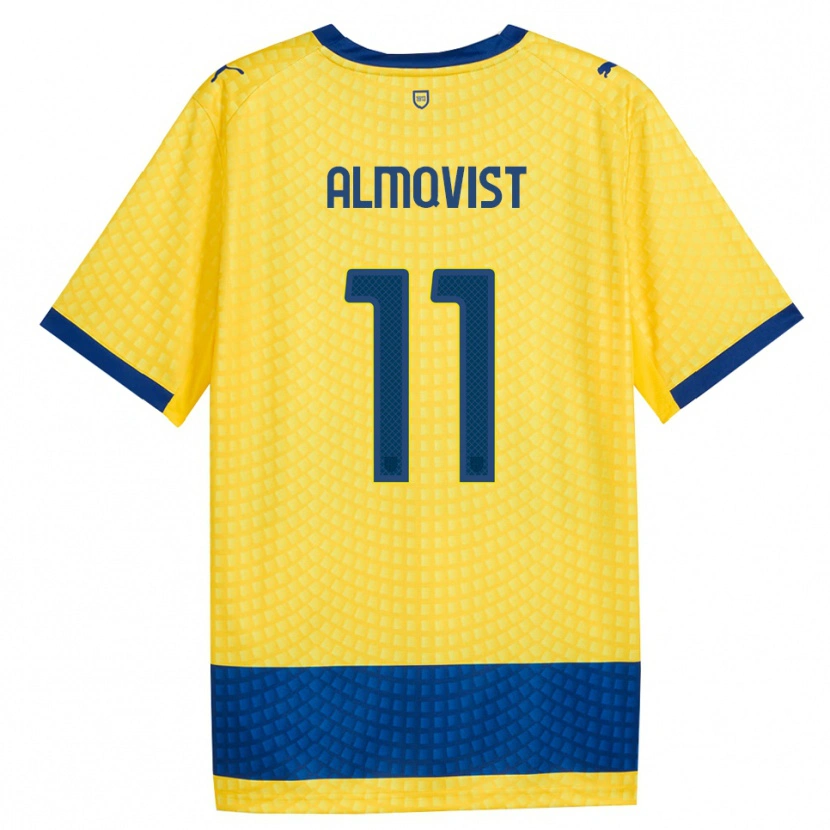 Danxen Niño Camiseta Pontus Almqvist #11 Amarillo Azul Negro 2ª Equipación 2026/27 La Camisa México