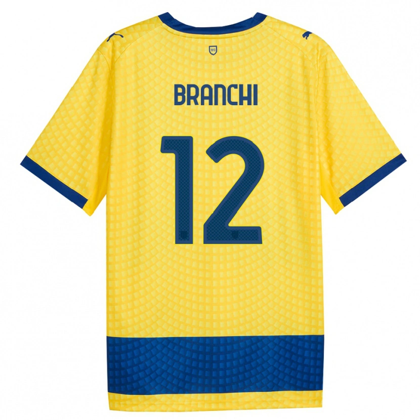Danxen Niño Camiseta Ferruccio Branchi #12 Amarillo Azul Negro 2ª Equipación 2026/27 La Camisa México