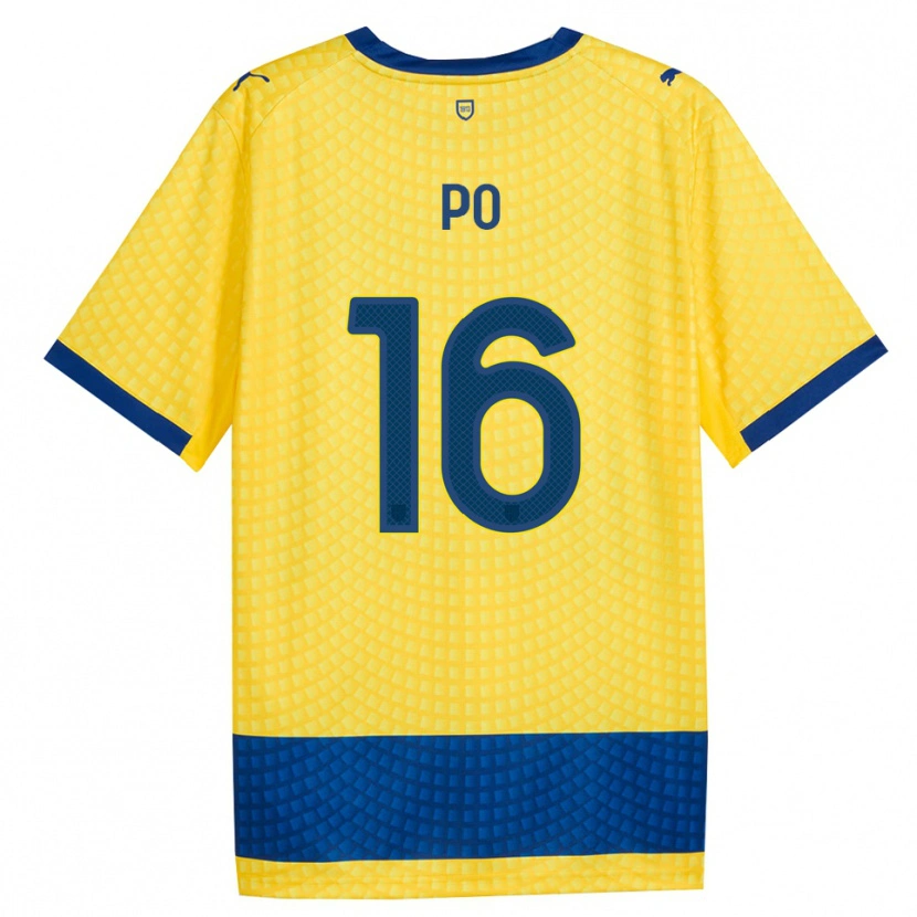 Danxen Niño Camiseta Federico Po #16 Amarillo Azul Negro 2ª Equipación 2026/27 La Camisa México