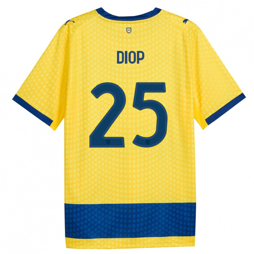 Danxen Niño Camiseta Doro Diop #25 Amarillo Azul Negro 2ª Equipación 2026/27 La Camisa México