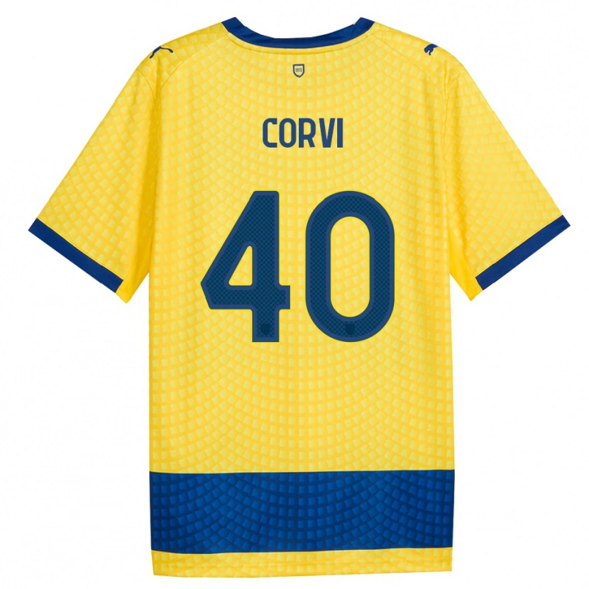 Danxen Niño Camiseta Edoardo Corvi #40 Amarillo Azul Negro 2ª Equipación 2026/27 La Camisa México
