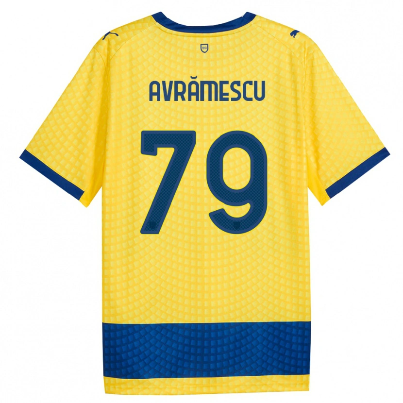 Danxen Niño Camiseta Ianis Avrămescu #79 Amarillo Azul Negro 2ª Equipación 2026/27 La Camisa México