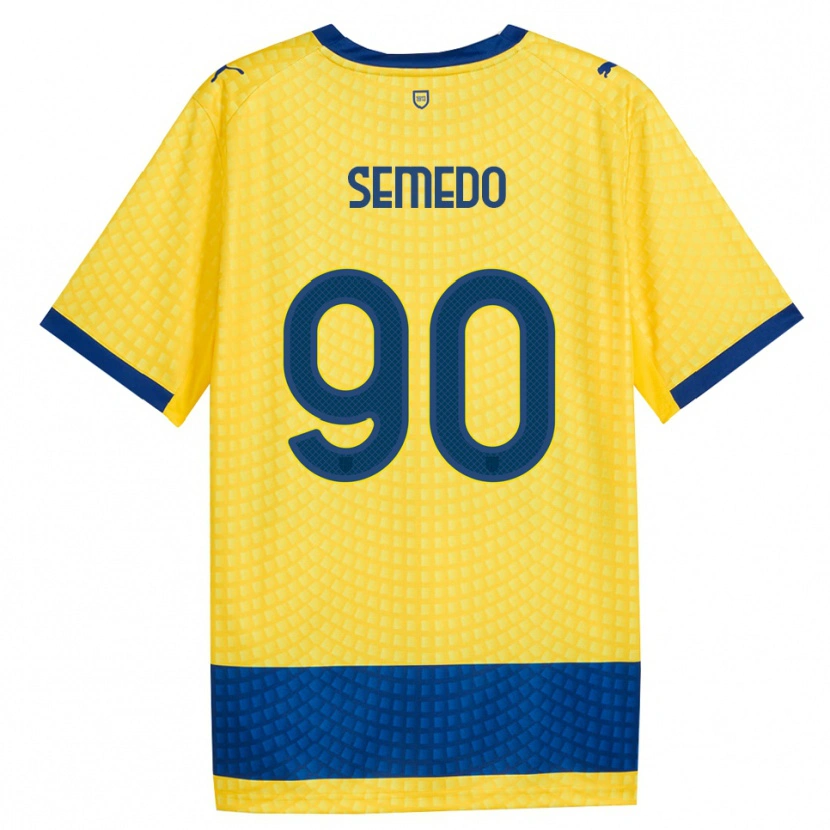 Danxen Niño Camiseta Afonso Semedo #90 Amarillo Azul Negro 2ª Equipación 2026/27 La Camisa México