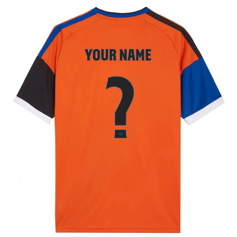 Danxen Niño Camiseta Su Nombre #0 Naranja Azul Negro Blanco 2ª Equipación 2026/27 La Camisa México