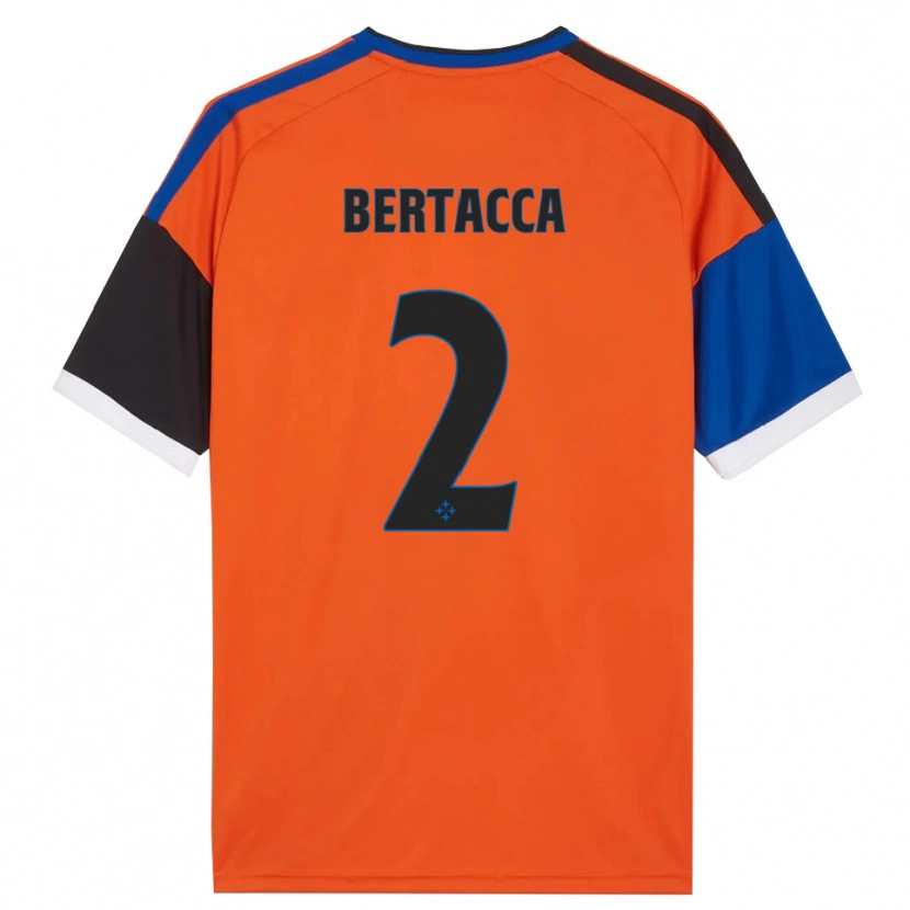 Danxen Niño Camiseta Samuele Bertacca #2 Naranja Azul Negro Blanco 2ª Equipación 2026/27 La Camisa México