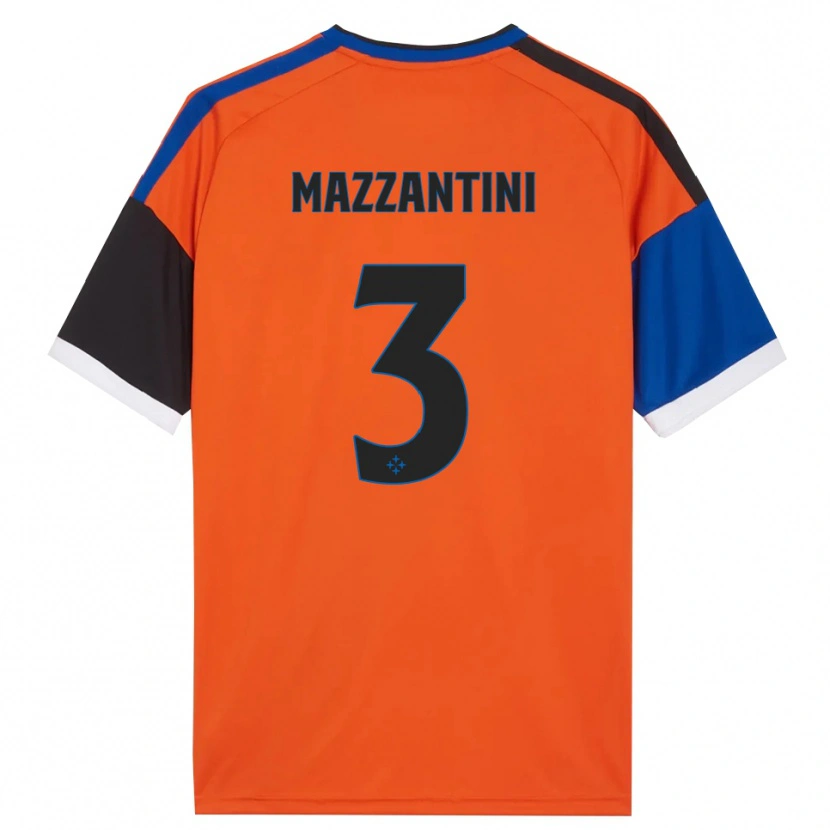 Danxen Niño Camiseta Niccolò Mazzantini #3 Naranja Azul Negro Blanco 2ª Equipación 2026/27 La Camisa México