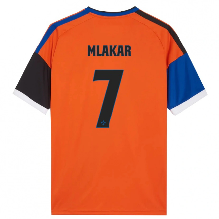 Danxen Niño Camiseta Jan Mlakar #7 Naranja Azul Negro Blanco 2ª Equipación 2026/27 La Camisa México