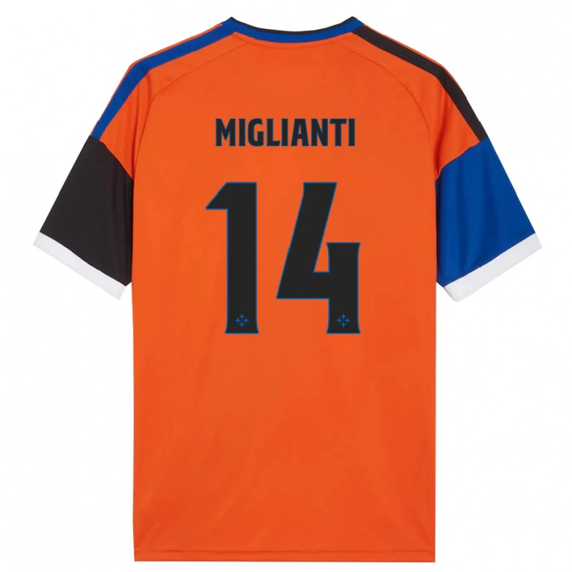 Danxen Niño Camiseta Niccolò Miglianti #14 Naranja Azul Negro Blanco 2ª Equipación 2026/27 La Camisa México