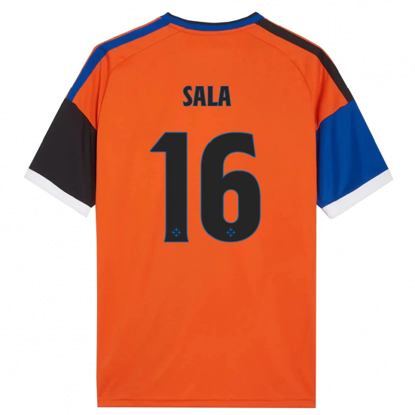 Danxen Niño Camiseta Mattia Sala #16 Naranja Azul Negro Blanco 2ª Equipación 2026/27 La Camisa México