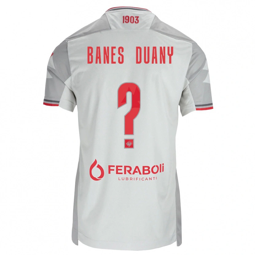 Danxen Niño Camiseta Alessandro Banes Duany #0 Gris Blanco Rojo 2ª Equipación 2026/27 La Camisa México