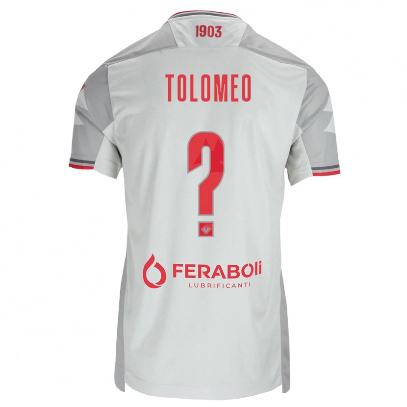Danxen Niño Camiseta Gabriel Tolomeo #0 Gris Blanco Rojo 2ª Equipación 2026/27 La Camisa México