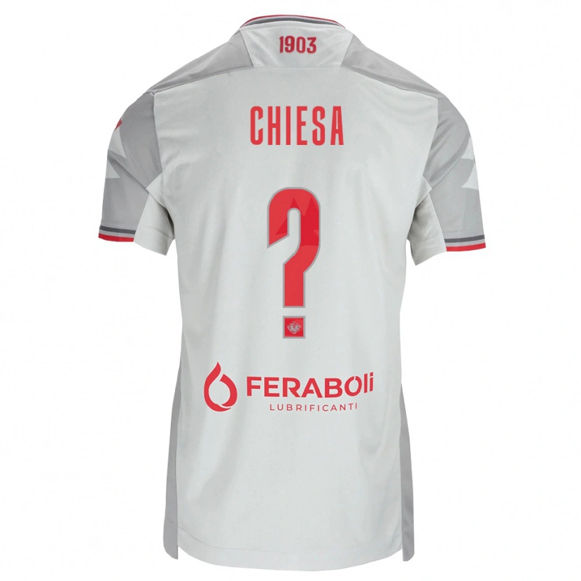 Danxen Niño Camiseta Samuele Chiesa #0 Gris Blanco Rojo 2ª Equipación 2026/27 La Camisa México