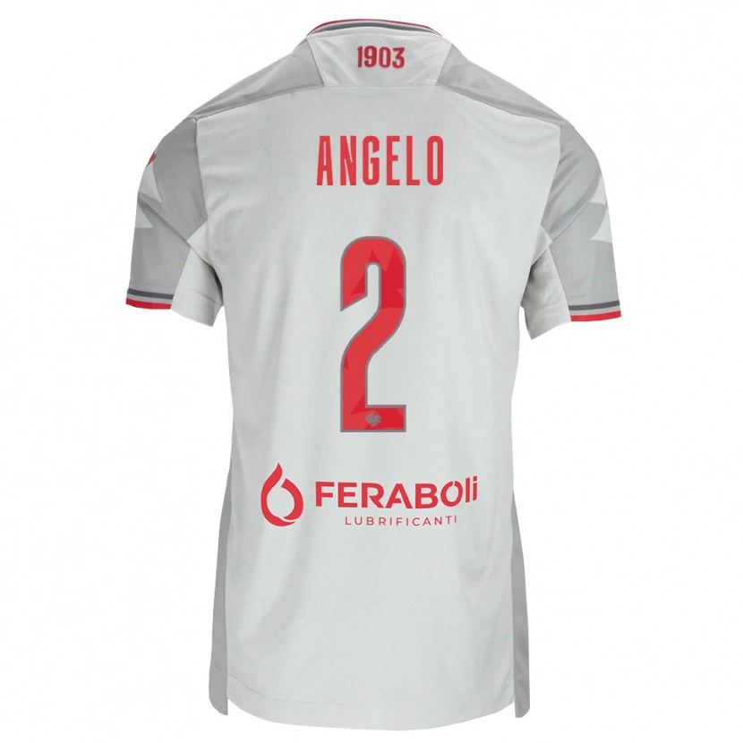 Danxen Niño Camiseta Angelo Antonio Di Palma #2 Gris Blanco Rojo 2ª Equipación 2026/27 La Camisa México