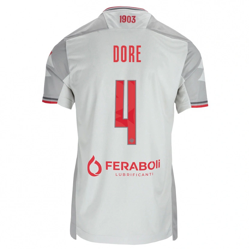 Danxen Niño Camiseta Salvatore Dore #4 Gris Blanco Rojo 2ª Equipación 2026/27 La Camisa México