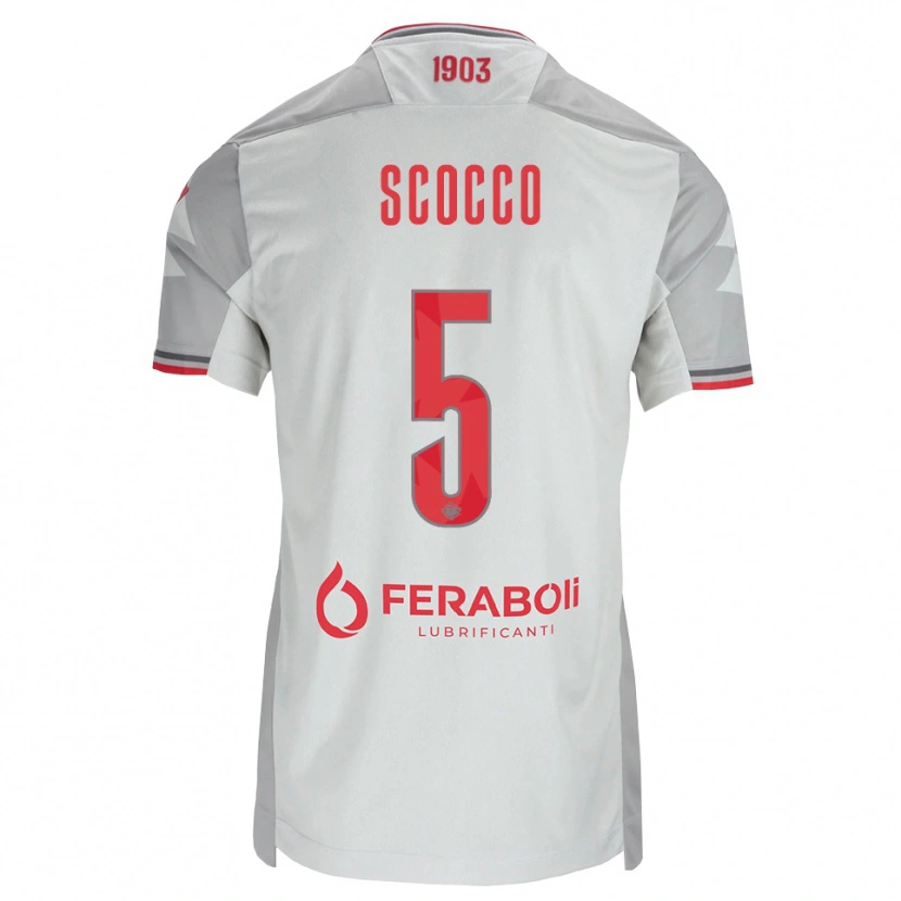 Danxen Niño Camiseta Lionel Scocco #5 Gris Blanco Rojo 2ª Equipación 2026/27 La Camisa México