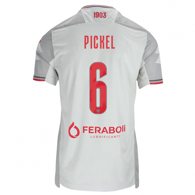 Danxen Niño Camiseta Charles Pickel #6 Gris Blanco Rojo 2ª Equipación 2026/27 La Camisa México