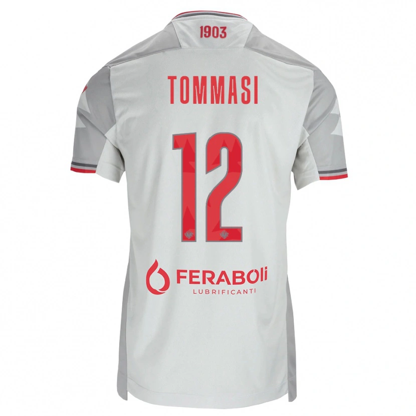 Danxen Niño Camiseta Francesco Tommasi #12 Gris Blanco Rojo 2ª Equipación 2026/27 La Camisa México