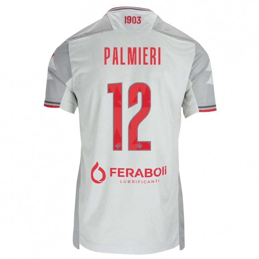 Danxen Niño Camiseta Cristian Palmieri #12 Gris Blanco Rojo 2ª Equipación 2026/27 La Camisa México
